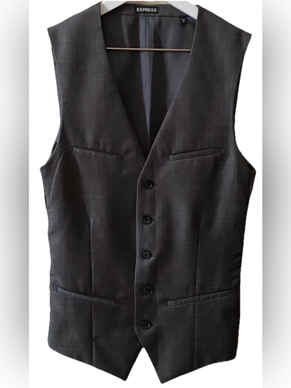 Express Slim Oxford Suit Vest